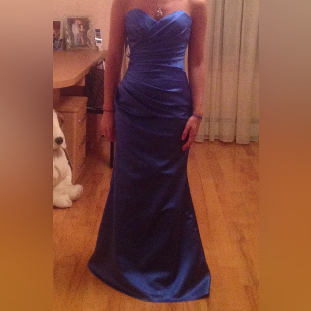Impressions Bridesmaid royal blue dress